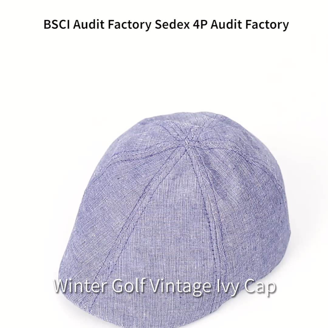 Factory custom high quality newsboy hat men flat ivy flat for wholesale From BSCI Audit Factory Sedex 4P Audit Factory beret