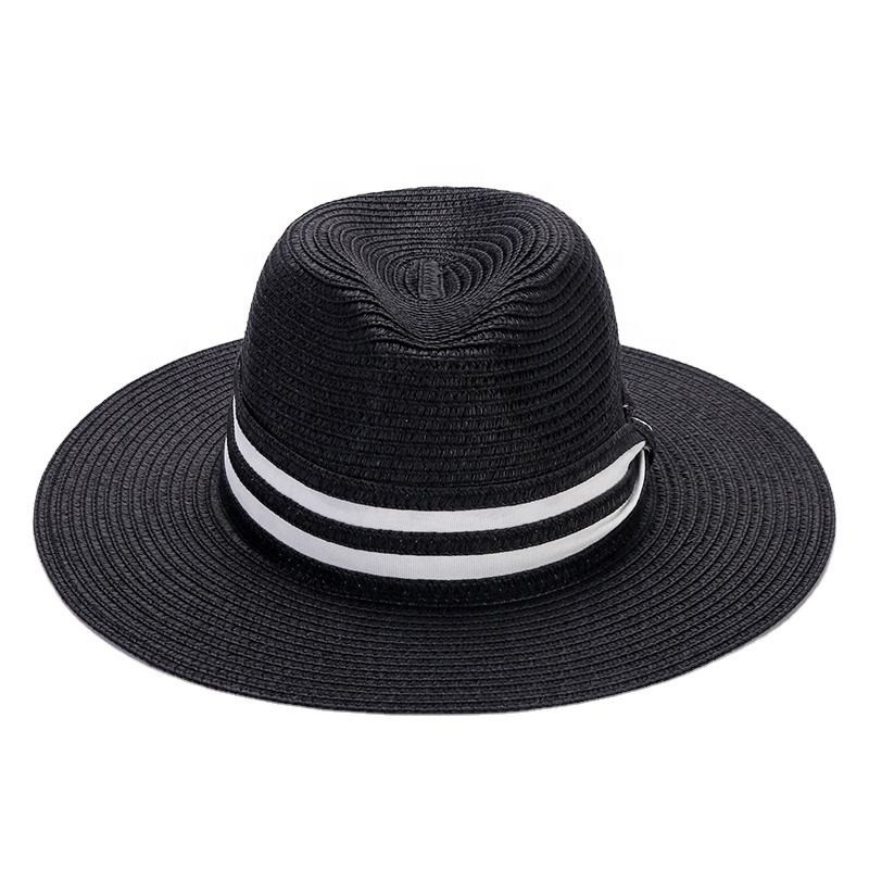 High quality Panama Hat Men Women Customized Logo paper Straw Hats