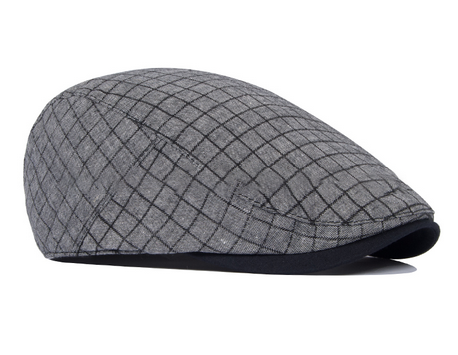 China factory fashion customized plaid fabric beret with good quality