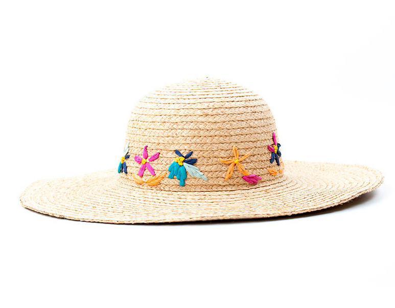 Ladies summer sun braided hat striped paper straw hat sunscreen can be customized