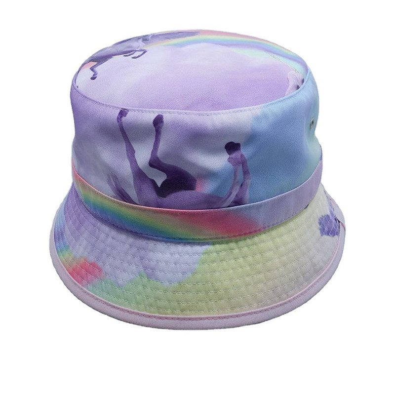 Wide Brim Printed Bucket Hat Custom Double Sided Hat Reversable Hat