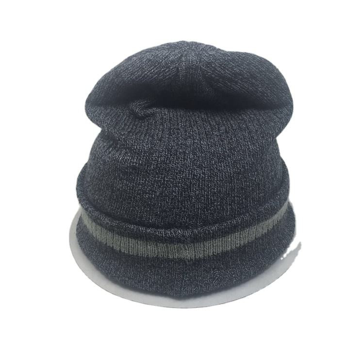Fashionable Pure Cotton Acrylic Beanie Knitted Unisex Hat Winter Hat Keeps Warm
