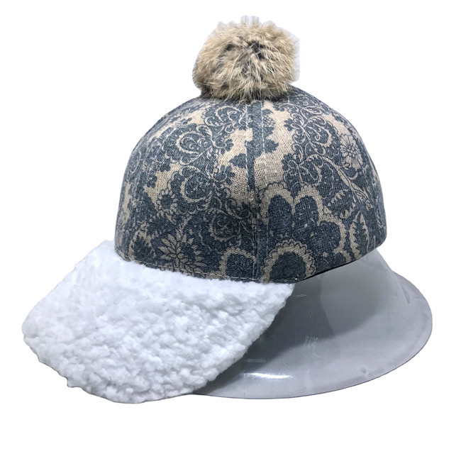 Fashion custom embroidery winter lamp wool warm winter baseball cap