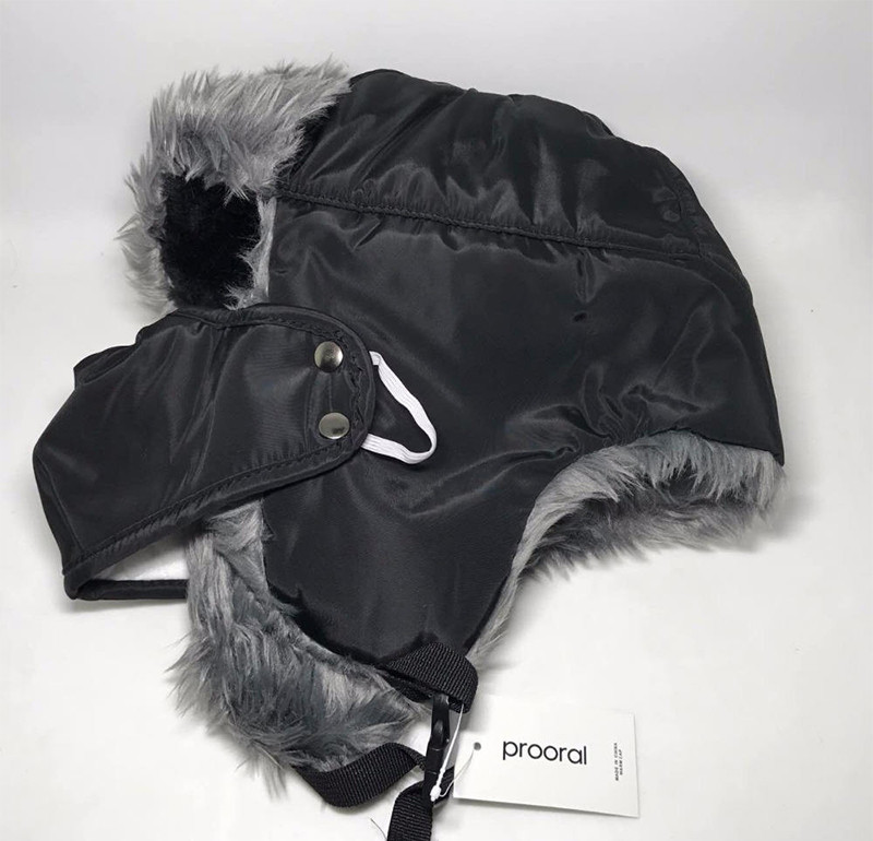 Black Prooral Trapper hat