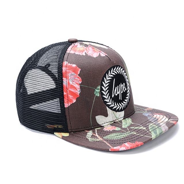 New Style embroidery cotton print Dad Baseball Mesh Hat trucker hat denim hat