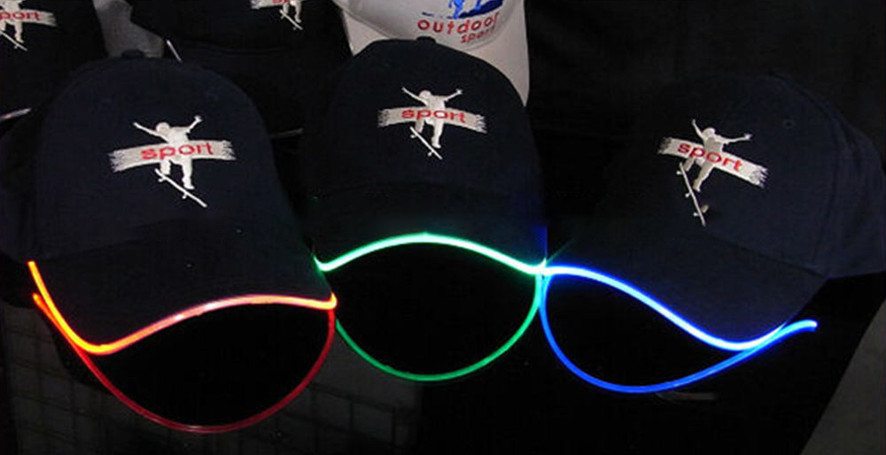 Flashing light snapback baseball led light hats 5 panel hats recycled materials oem cap