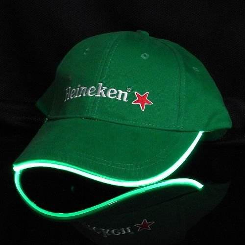 Custom Logo Embroidery Printed LED Hat Optical fiber Baseball Hat