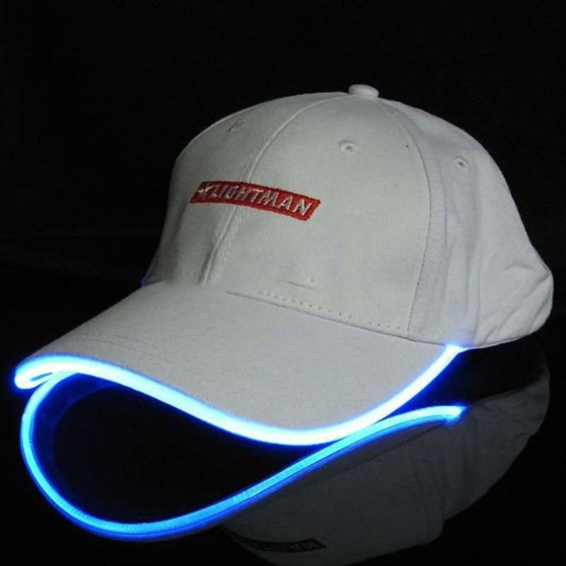 Cap With Built In Led Light Flashing Caps Fiber Optic Hats Led lights cap