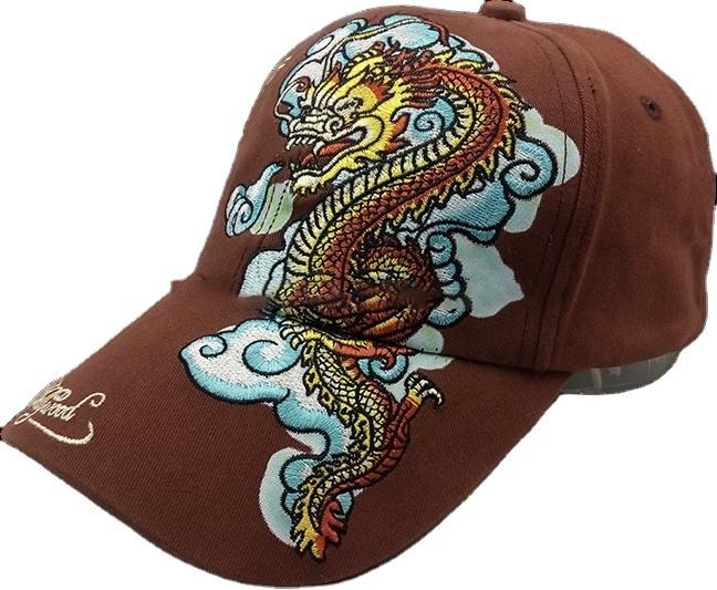 Baseball cap custom manufacturers dragon totem embroidery logo metal buckle cotton domineering baseball cap