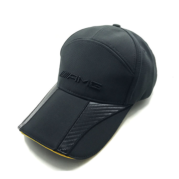 Wholesale black mens cap 5 panel trucker hat