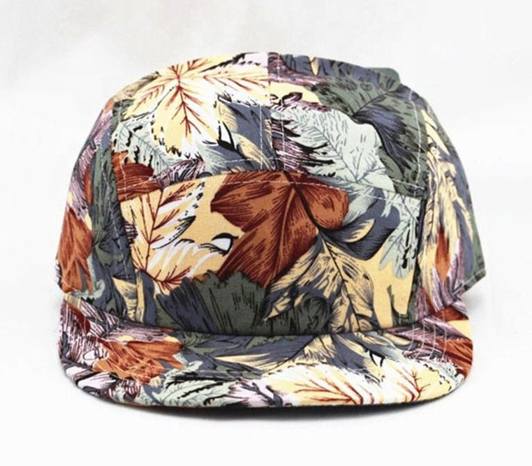 Maple Leaf Image Digital Printed 5 Panel Hat And Snapback hat men cap luxury