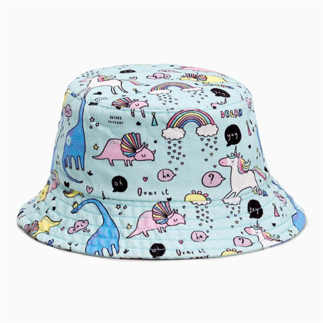 THE HAT DEPOT Youth Kids Washed Cotton Packable Bucket Travel Hat Cap