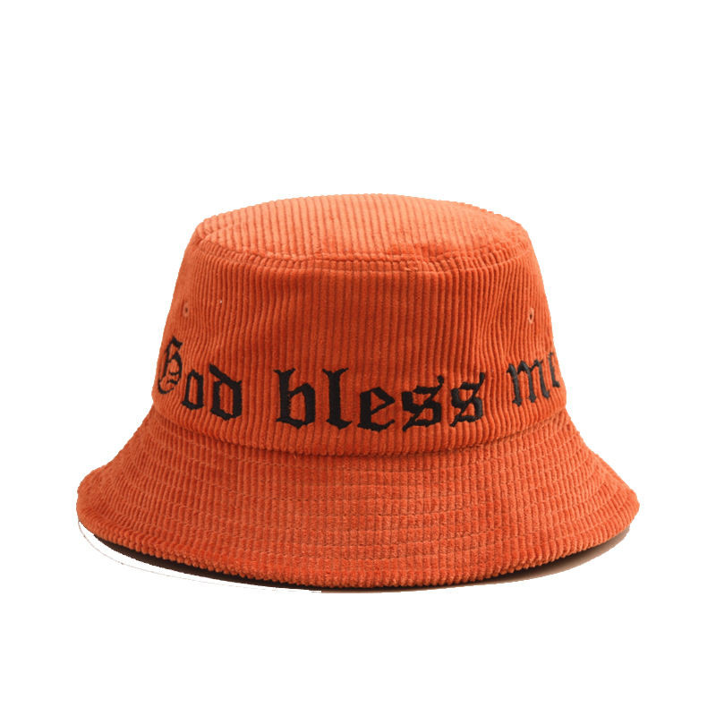 wholesale plain blank fishing caps custom embroidery corduroy bucket hat