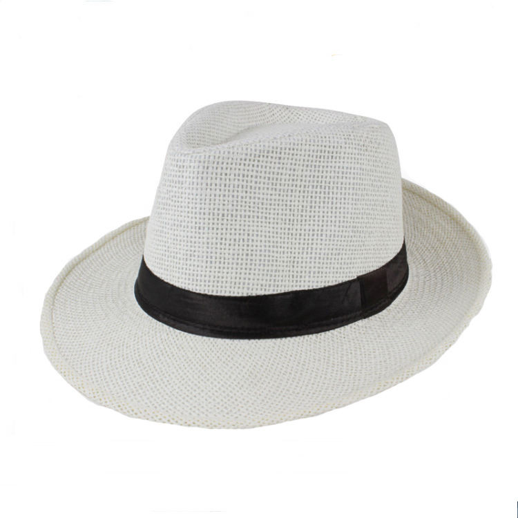 Factory supply all kinds of homburg cowboy hat from manufacturer Custom logo straw hat cowboy wide-brimmed surf